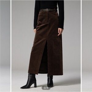 Commense Dark Brown Maxi Skirt